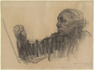 alt="autorretrato, kathe kollwitz"
